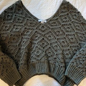 Olive cropped sweater